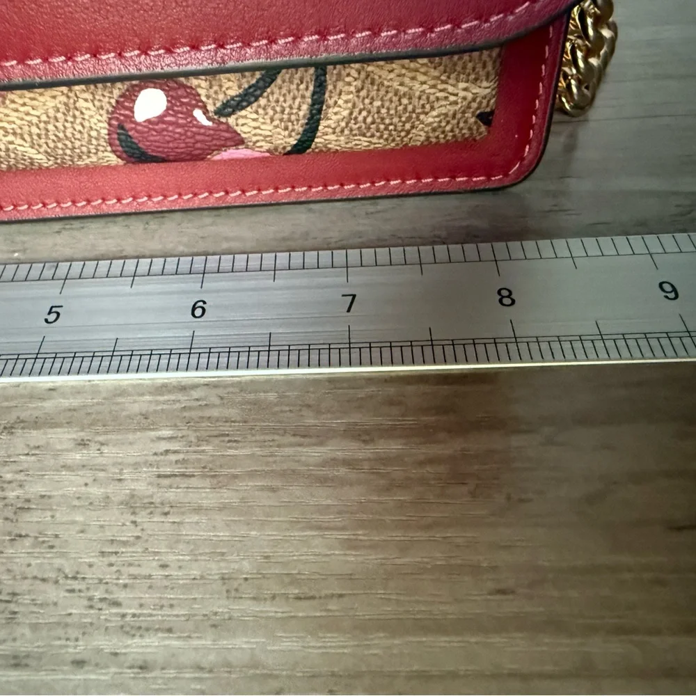 NWT Coach Klare Crossbody Bag In Signature Canvas With Tan red Cherry CY689